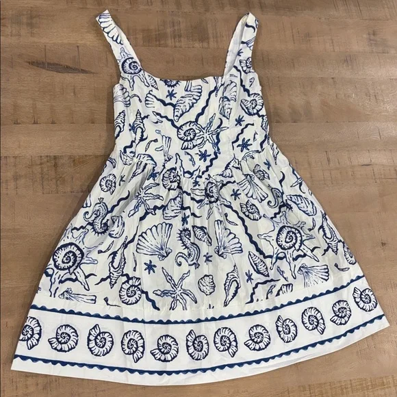 H&M Seashell Dress with Flared Skirt Size Small NWT NEW - Picture 7 of 12